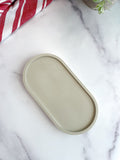 Sage Green Oval Trinket Tray - Catchall Dish