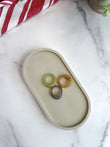 Sage Green Oval Trinket Tray - Catchall Dish