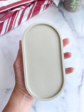Sage Green Oval Trinket Tray - Catchall Dish