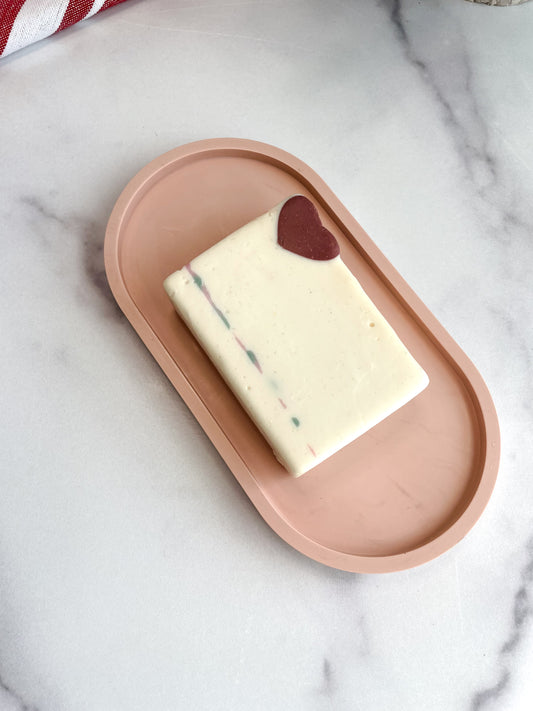 Pink Oval Trinket Tray - Catchall Dish
