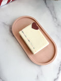 Pink Oval Trinket Tray - Catchall Dish