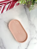 Pink Oval Trinket Tray - Catchall Dish