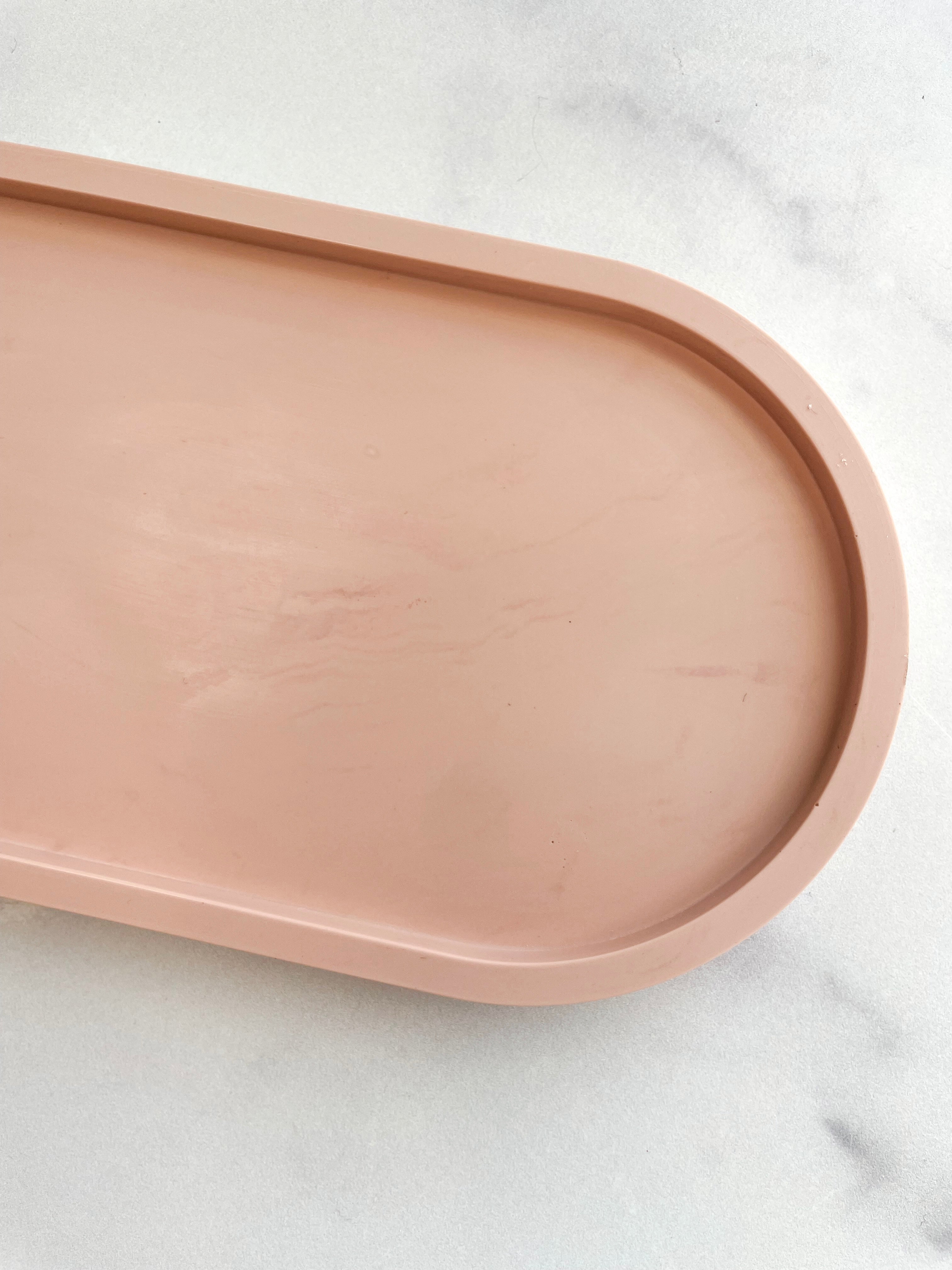 Pink Oval Trinket Tray - Catchall Dish