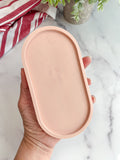 Pink Oval Trinket Tray - Catchall Dish
