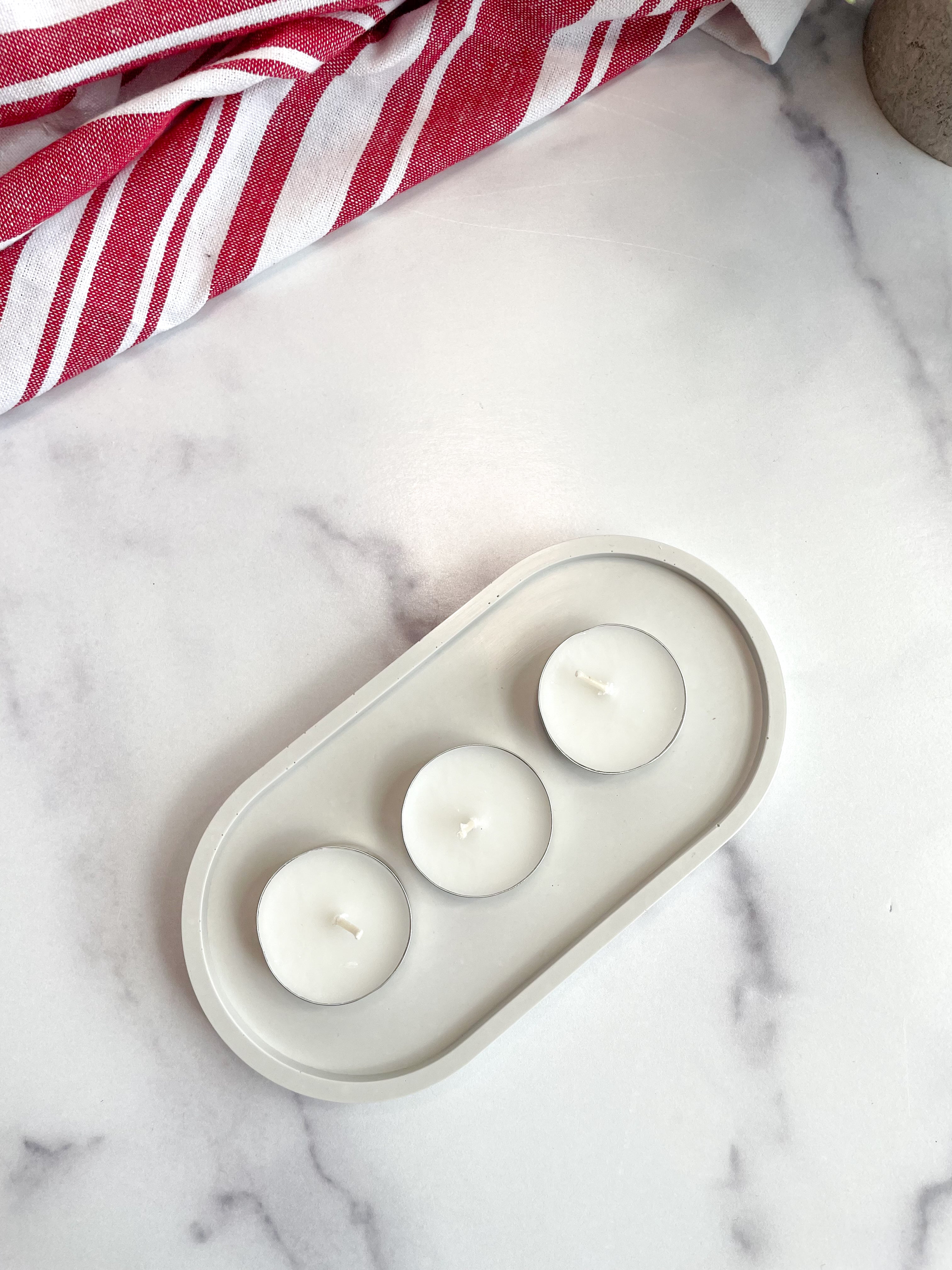 Gray Oval Trinket Tray – Catchall Dish