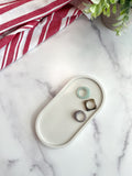 Gray Oval Trinket Tray – Catchall Dish