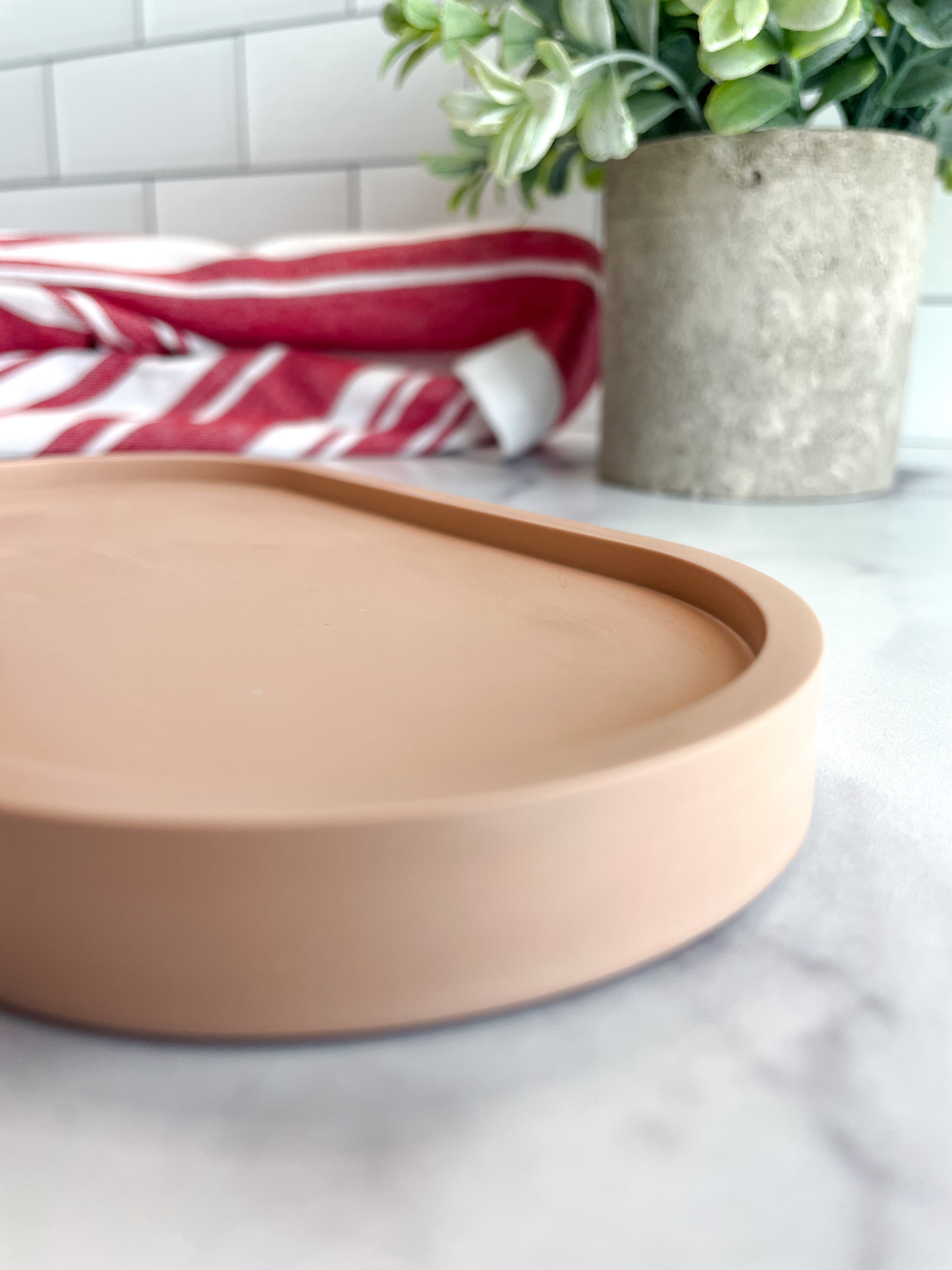 Terracotta Oval Trinket Tray – Catchall Dish