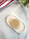 Natural White Oval Trinket Tray - Catchall Dish