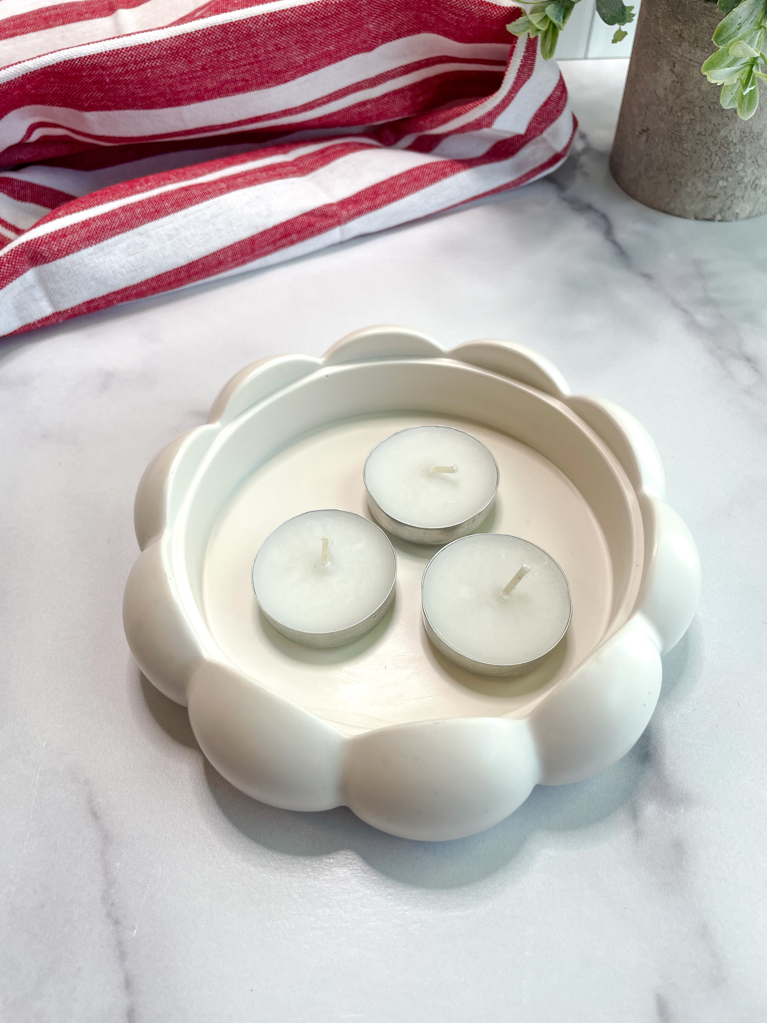 White Stone - Ornate Ring Dish