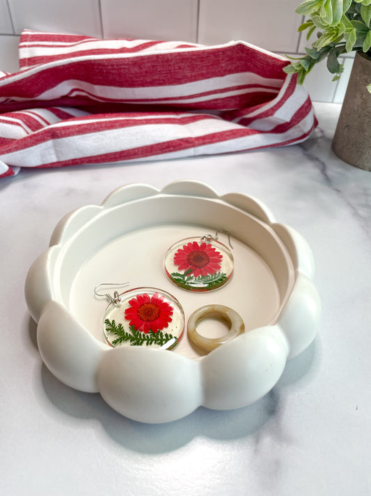 White Stone - Ornate Ring Dish