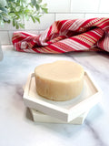 White Hexagon Stone Coasters – Set of 2
