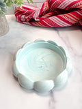 Powder Blue Marbled Bubble Ring Dish