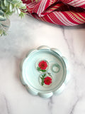 Powder Blue Marbled Bubble Ring Dish
