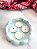 Powder Blue Marbled Bubble Ring Dish
