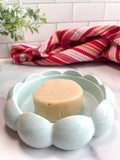 Powder Blue Marbled Bubble Ring Dish