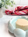 Powder Blue Marbled Bubble Ring Dish