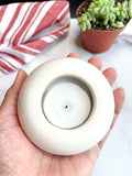 Natural White Stone Tealight Holders (Set of 2)