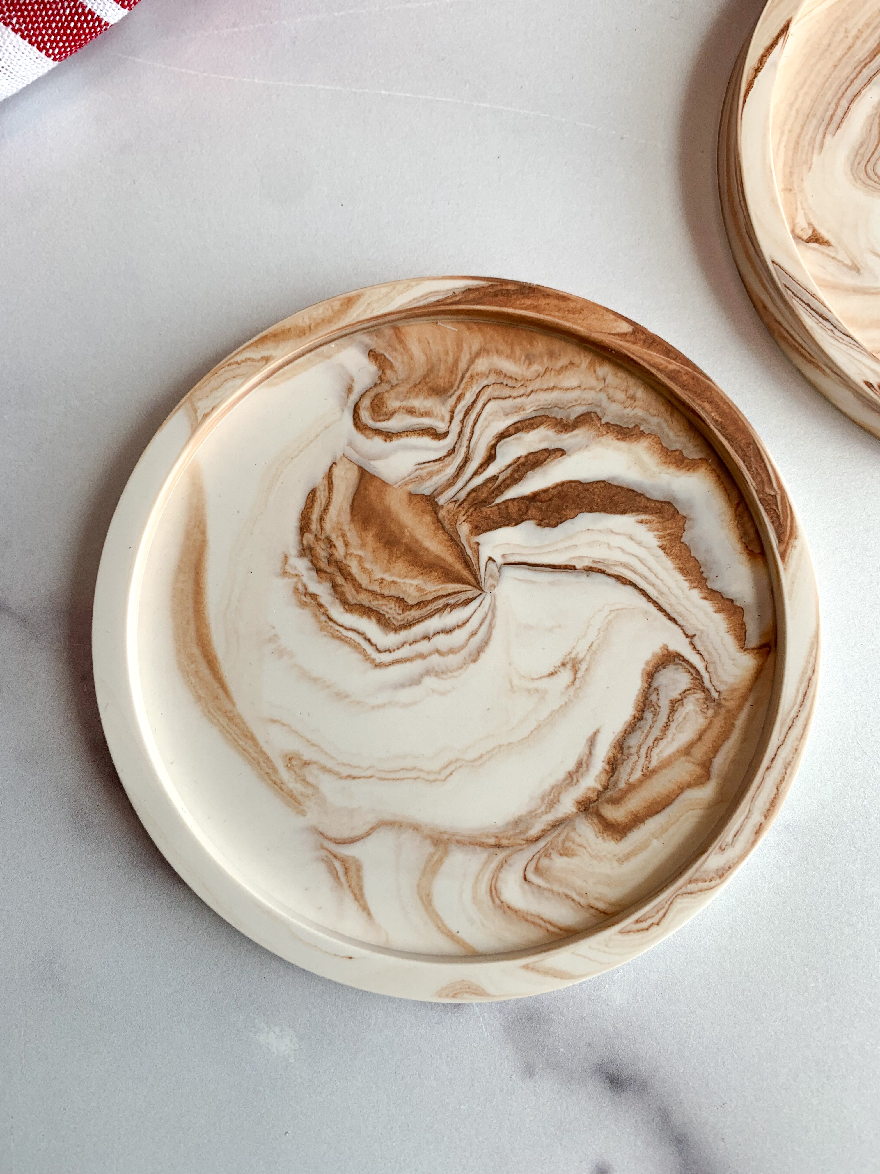 Coffee Marble Stone Coasters – Set of 2