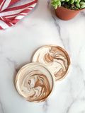 Coffee Marble Stone Coasters – Set of 2