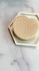 White Hexagon Stone Coasters – Set of 2