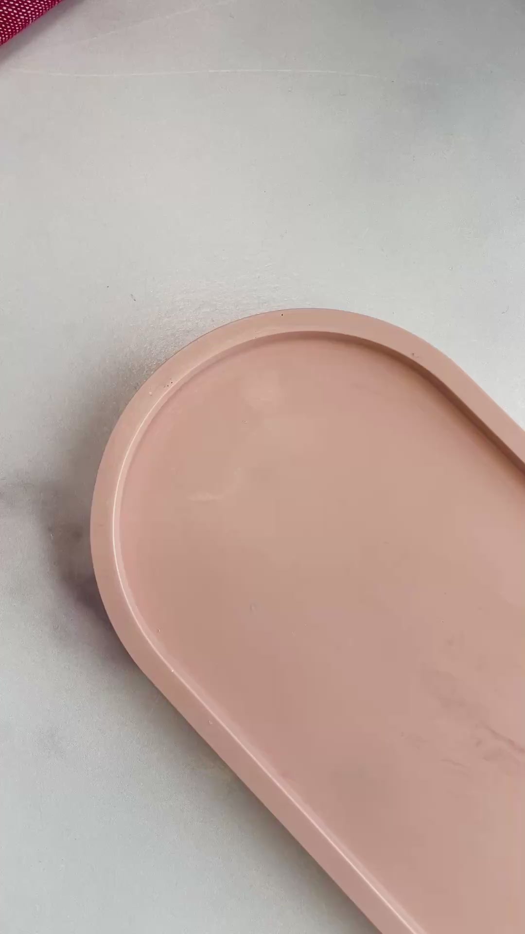 Pink Oval Trinket Tray - Catchall Dish