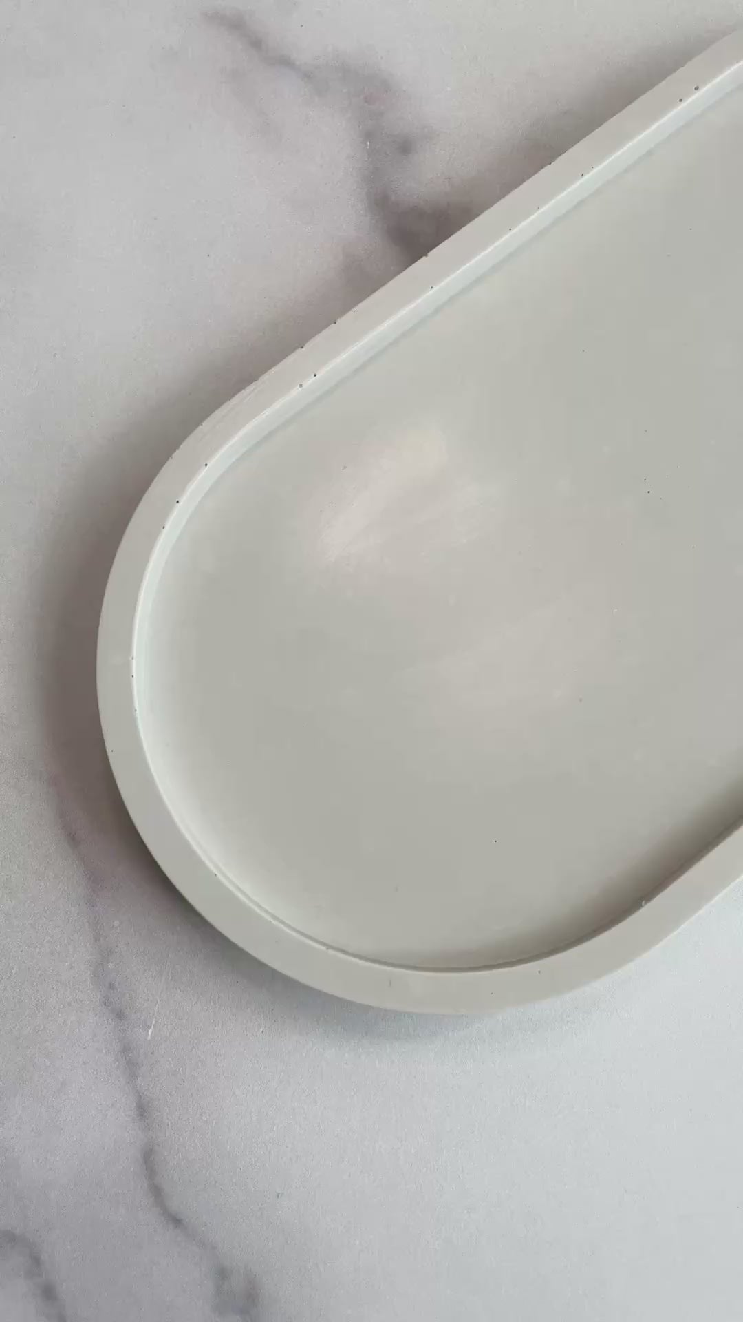 Gray Oval Trinket Tray – Catchall Dish